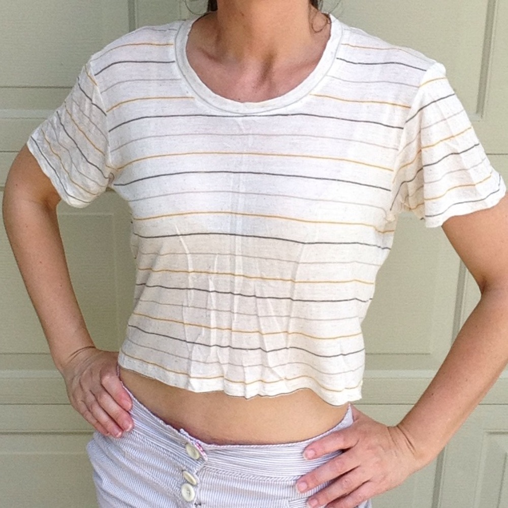 DAFTBIRD tissue weight cropped tee S M (J4)